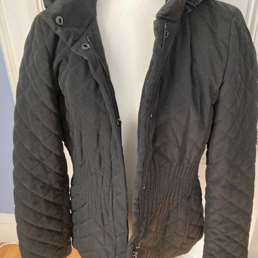 Calvin Klein Black Quilted Parka